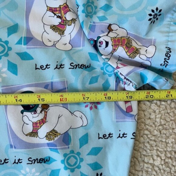 Frosty the Snowman Scrub Top (roomy) Small Women's - Picture 5 of 6